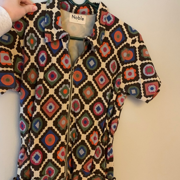 Noble Utility Suit - Jumpsuit in Cross Stitch Print - Picture 8 of 9